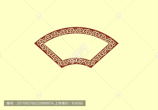 原創(chuàng)中國(guó)風(fēng)扇形邊框窗框