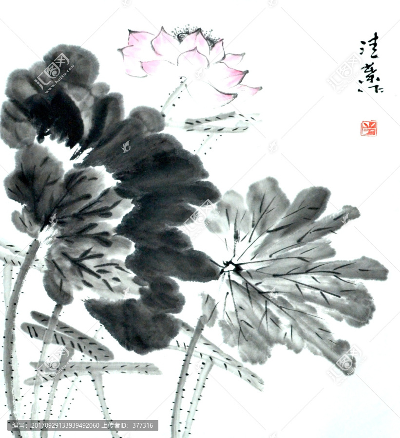 原創(chuàng)寫意荷花