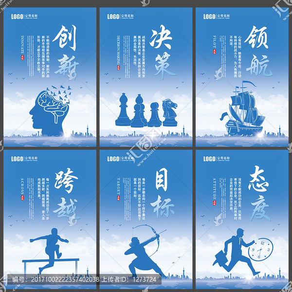 領航跨越創(chuàng)新目標態(tài)度決策素材