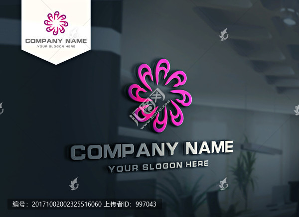 紫色,花朵,LOGO設(shè)計(jì)
