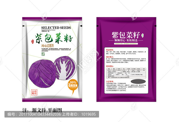 紫包菜菜籽（平面圖）