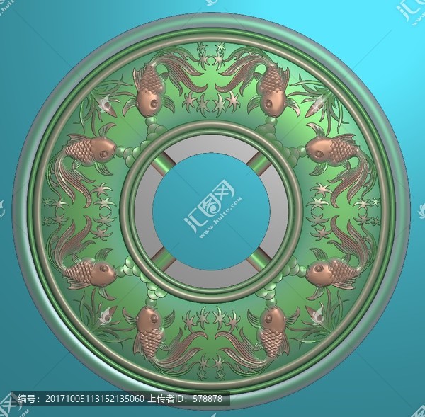 煙灰缸精雕圖,煙灰缸魚