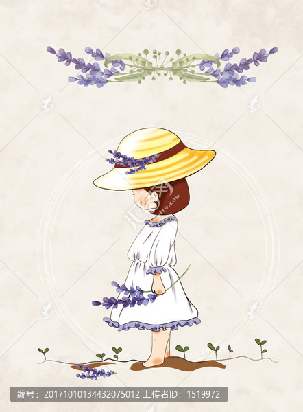 手繪小女孩
