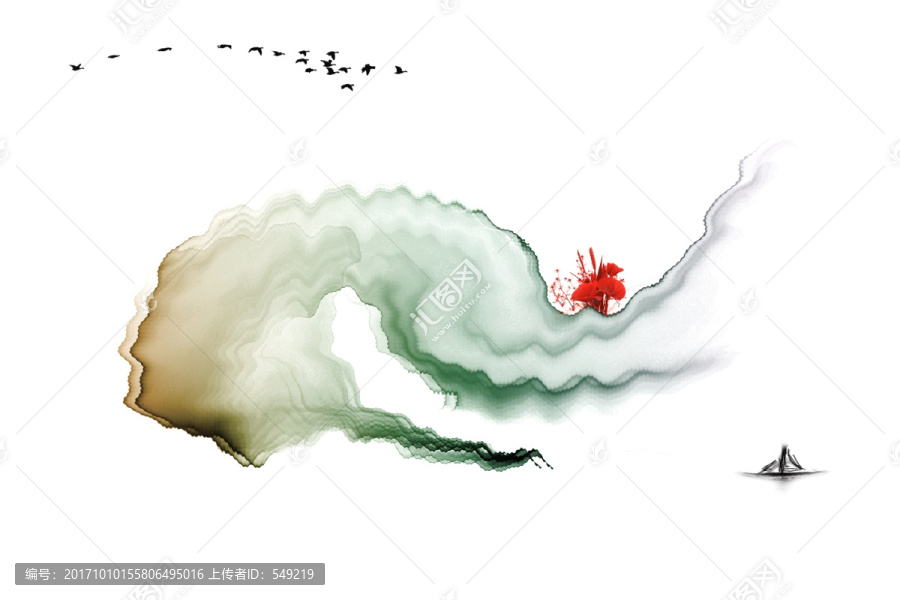水墨彩色畫