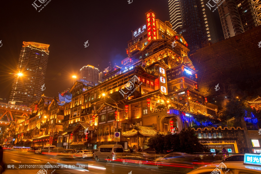 重庆洪崖洞夜景,高清大图