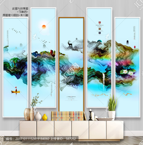 寫意畫,新中式,墨韻,新風格