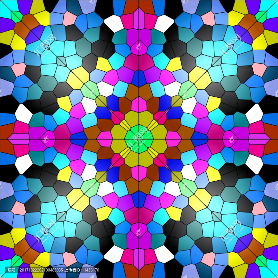 萬(wàn)花筒般的染色玻璃