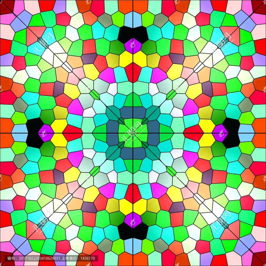 萬(wàn)花筒般的染色玻璃