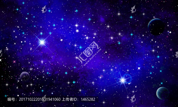 藍(lán)色星空背景圖