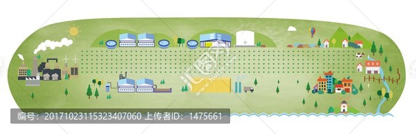 工業(yè)廠房,環(huán)境矢量圖