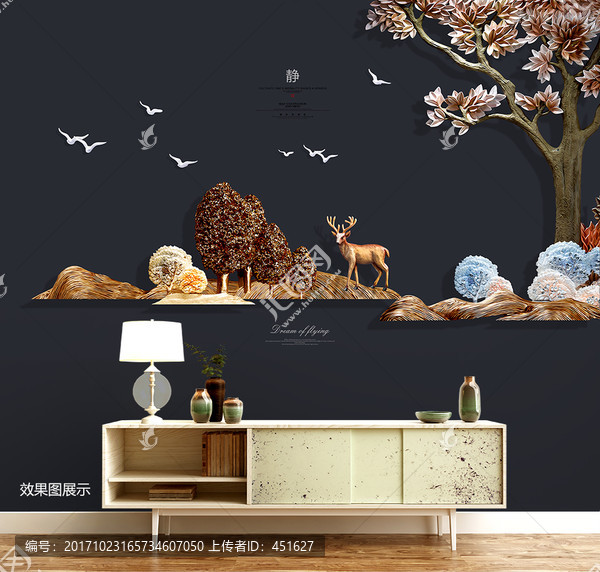 3D浮雕畫,唯美裝飾畫,無框畫