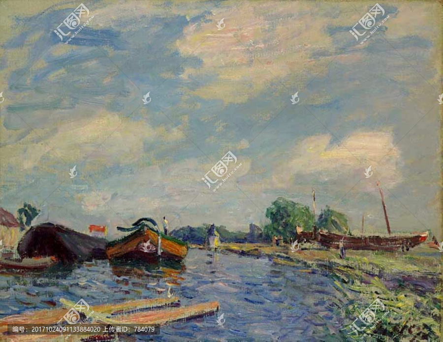 西斯萊油畫