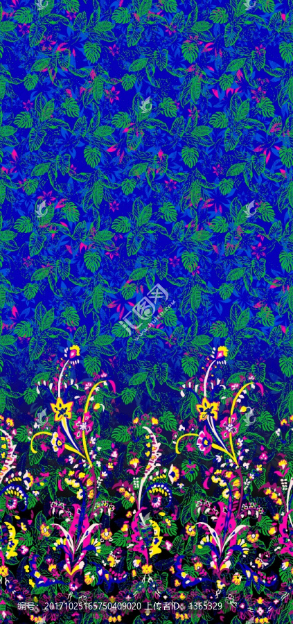 花卉,數(shù)碼印花,有分層