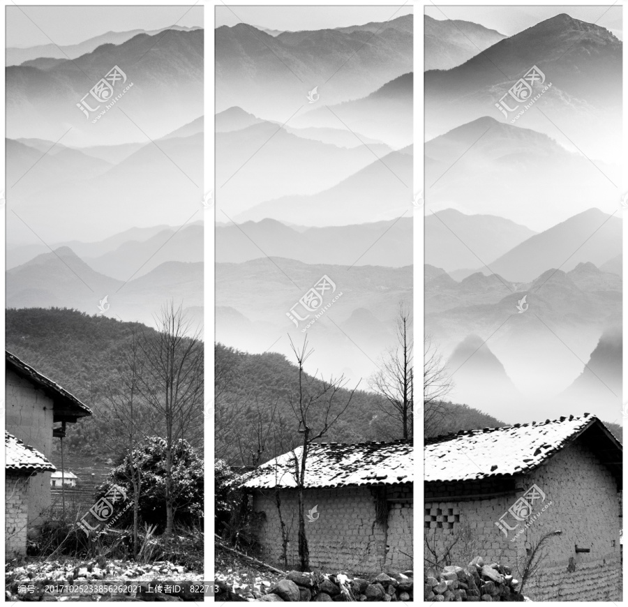 意境山水三聯(lián)畫