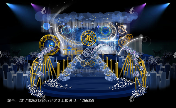 你是我的星球婚禮手繪效果圖