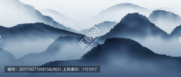 水墨远山