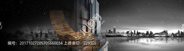 岸邊的豪宅躺椅