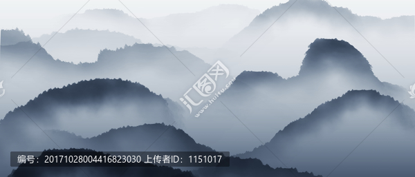 意境山水,水墨山水背景