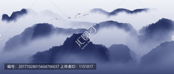 水墨遠山水墨山水