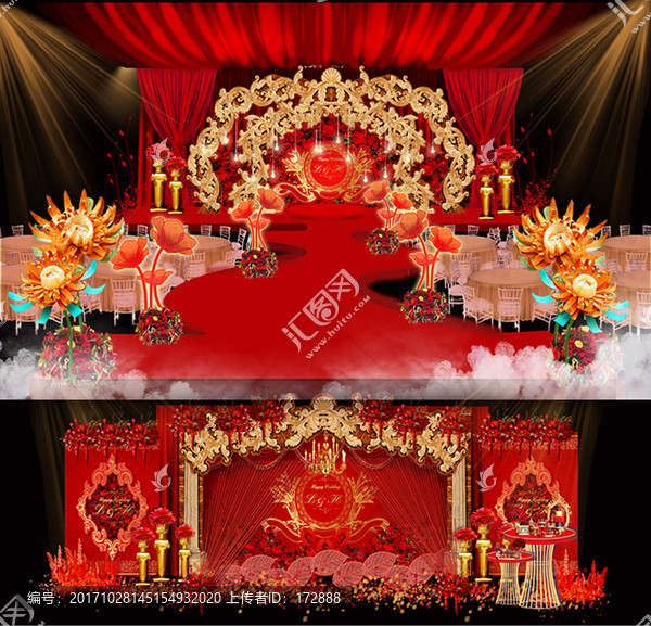 紅色歐式婚禮