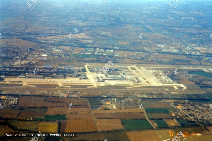 2001年的北京首都机场全景