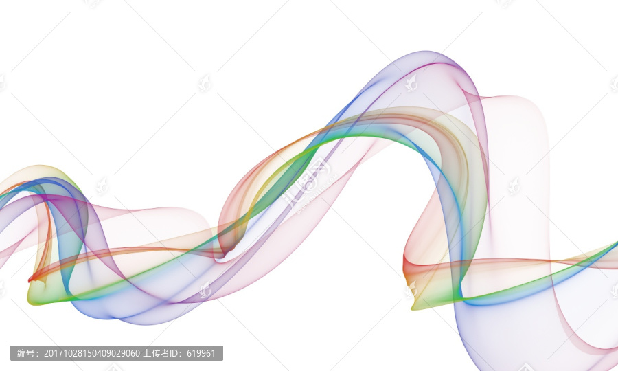 彩带线条,透明图层