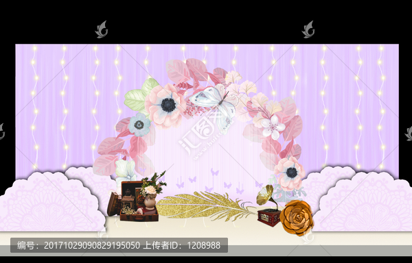 淺紫色婚禮迎賓區(qū)