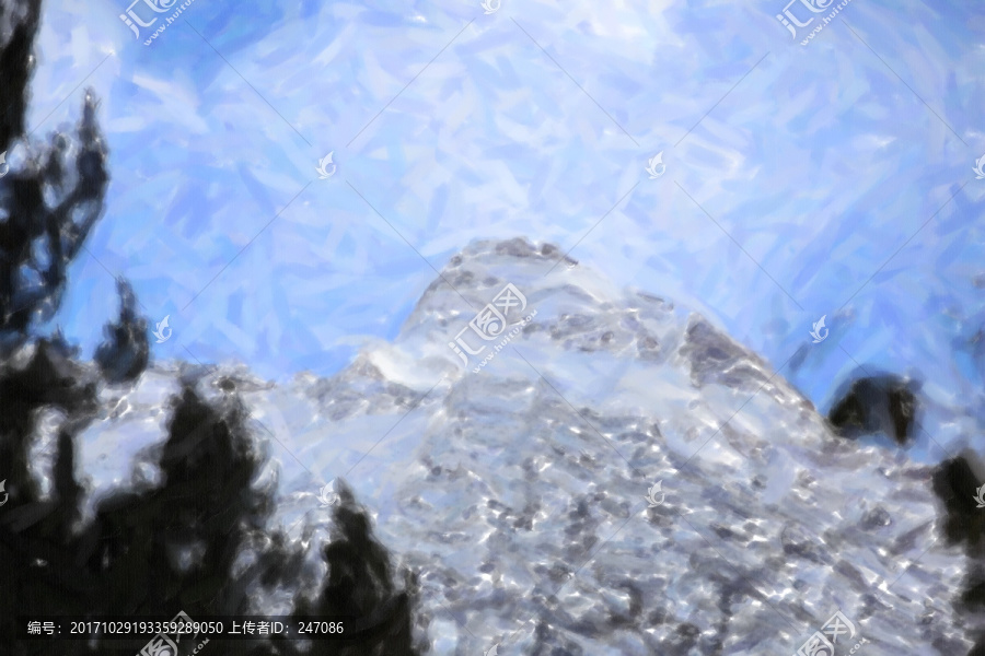 雪山,風(fēng)景畫(huà)