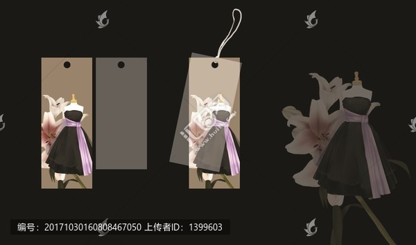 百合禮服裙吊牌