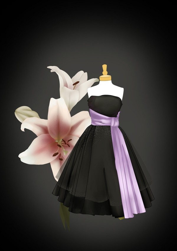 百合禮服裙吊牌