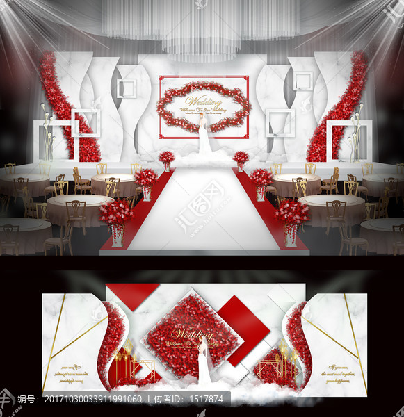 大理石婚禮,紅白婚禮,玫瑰婚禮