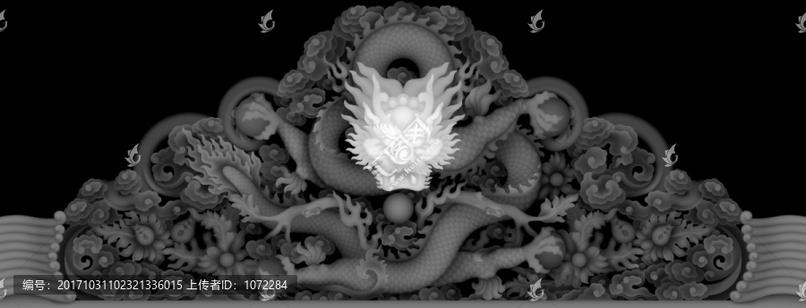 藏式正龍床背板