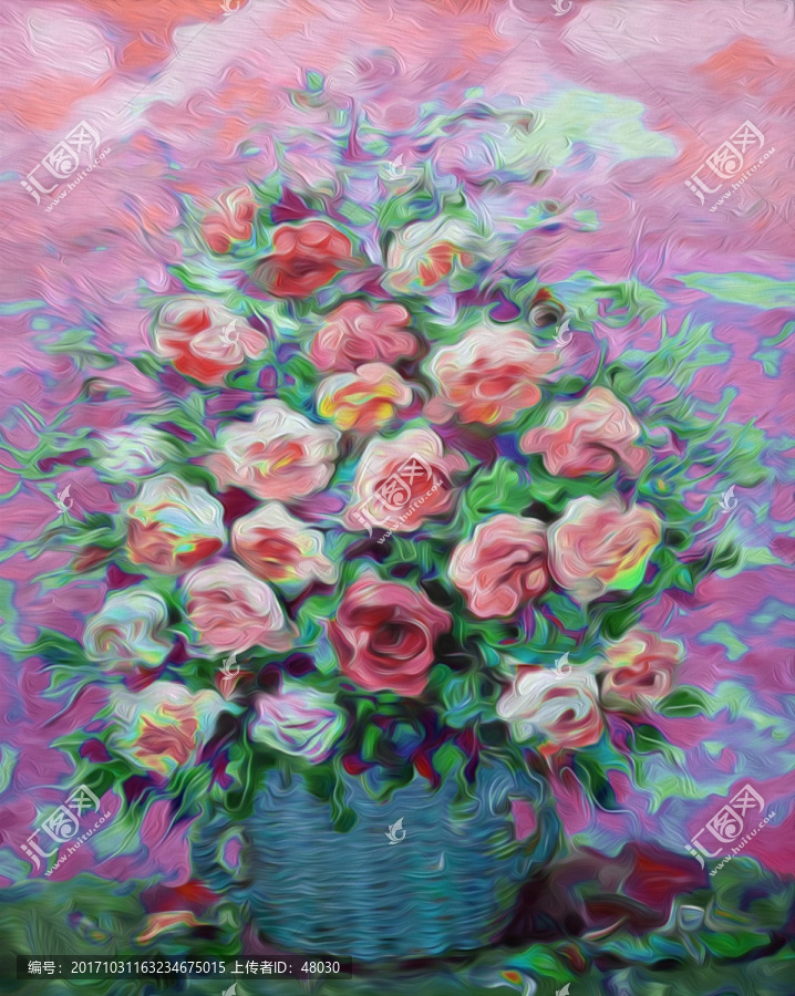 抽象花卉裝飾畫(huà)