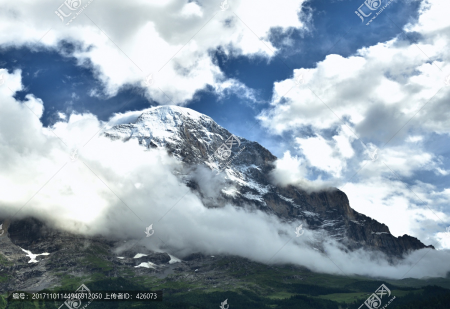 雪山,白云