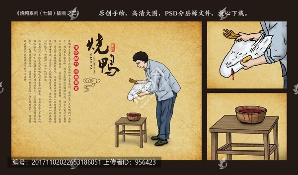 燒鴨系列插畫