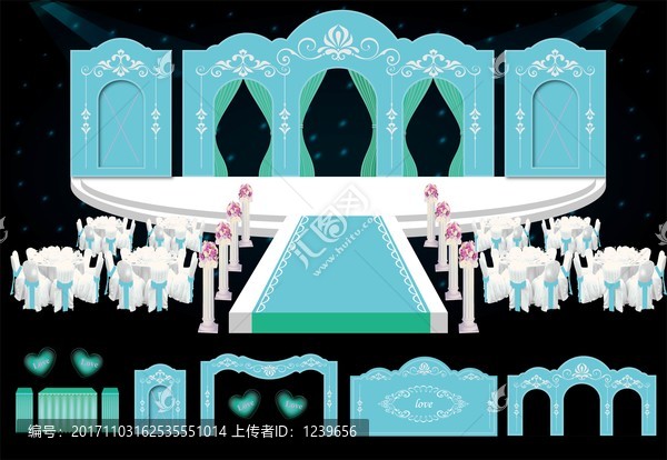 蒂芙尼藍(lán)色主題婚禮背景