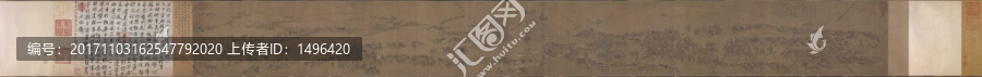 臨韋偃牧放圖卷,全卷絹本