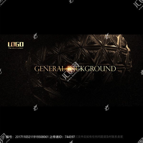 黑色畫面背景金色系列Ball