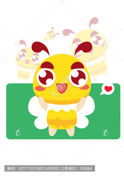 卡通小蜜蜂,活潑,蜜蜂