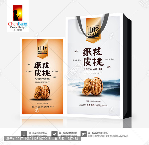 紙皮核桃展開圖,含字體效果圖