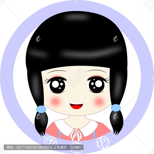 卡通女孩logo設(shè)計(jì)