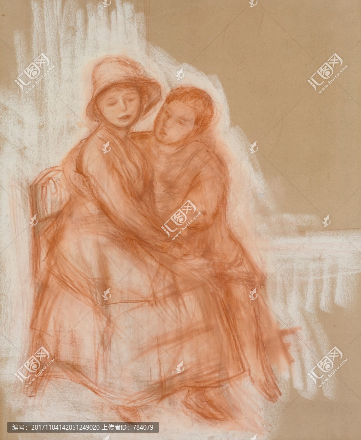 雷諾阿素描畫