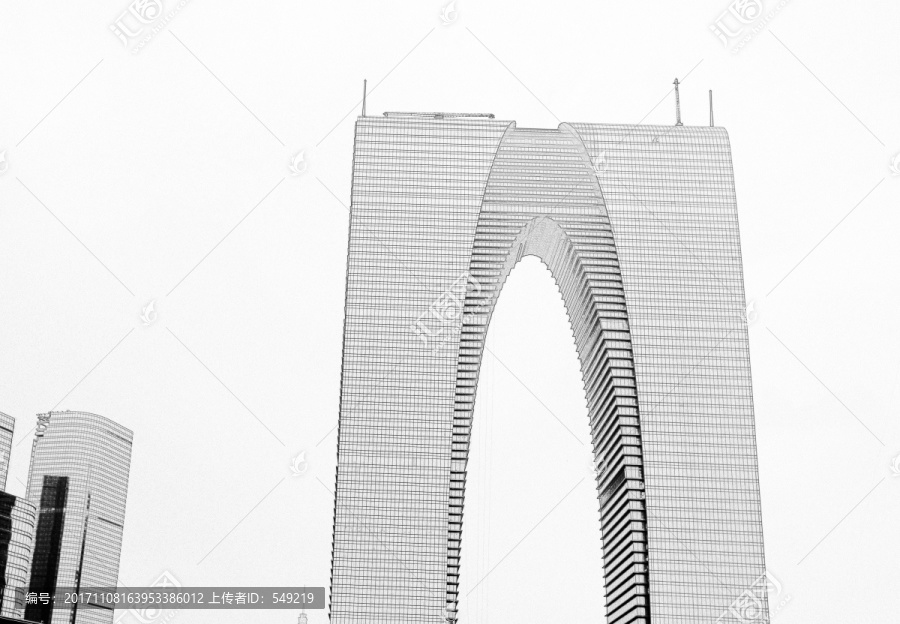 蘇州建筑線描,合成