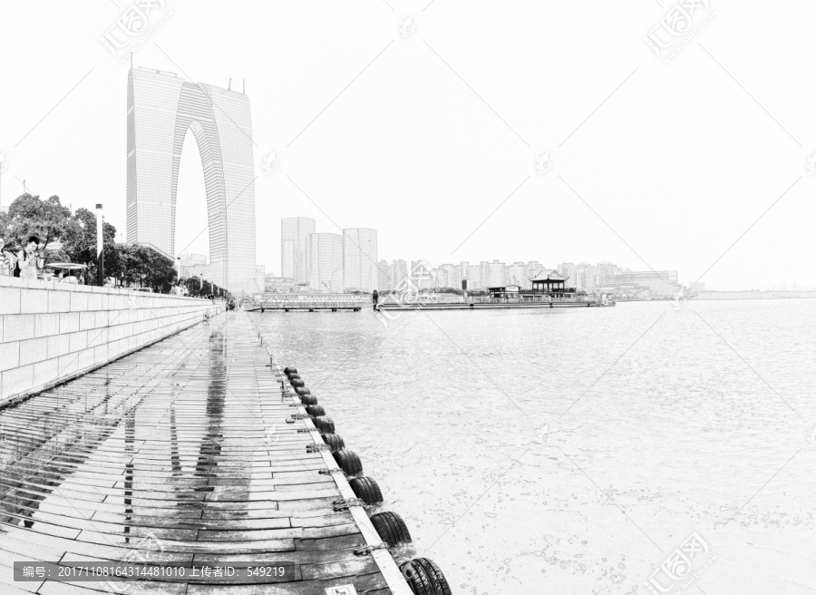 蘇州建筑線描,合成