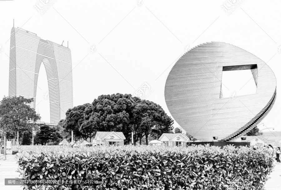 蘇州建筑線描,合成
