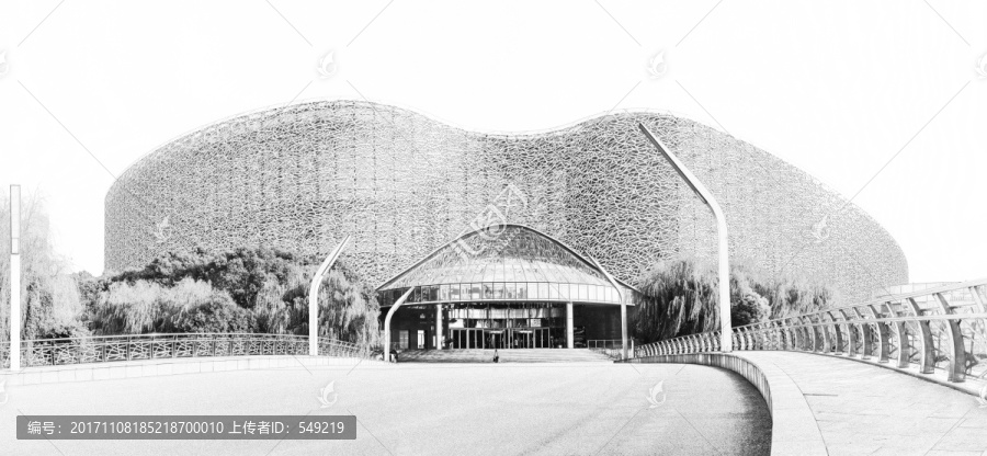 蘇州建筑線描,合成