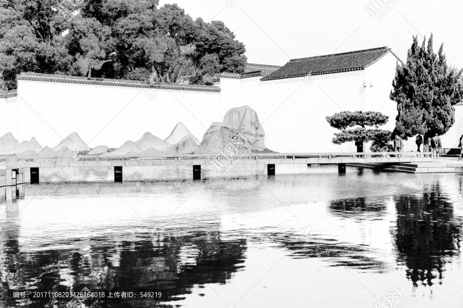 蘇州建筑線描,合成