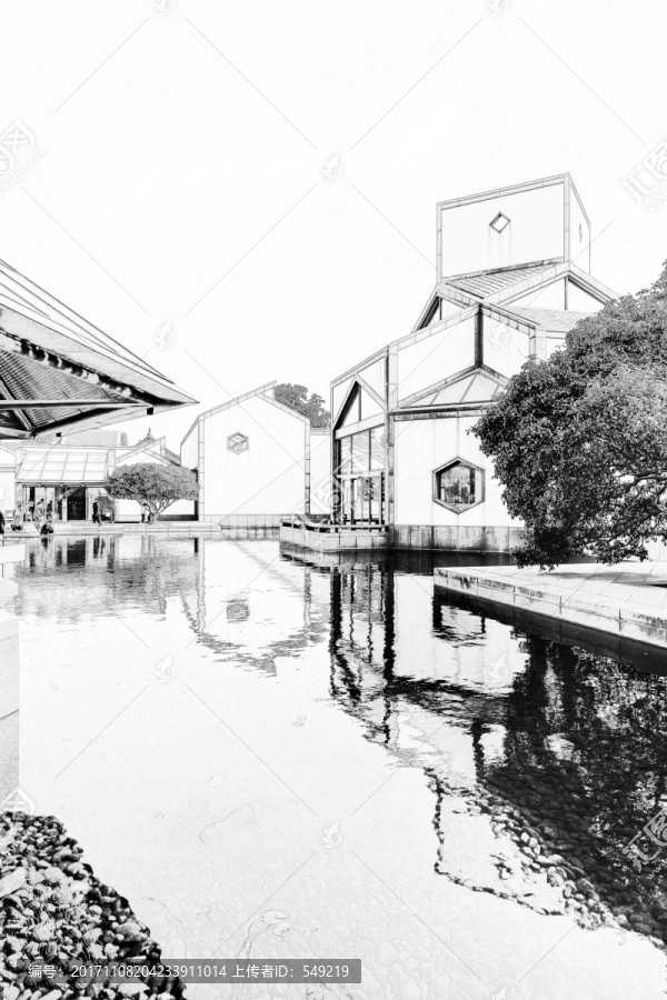 蘇州建筑線描,合成