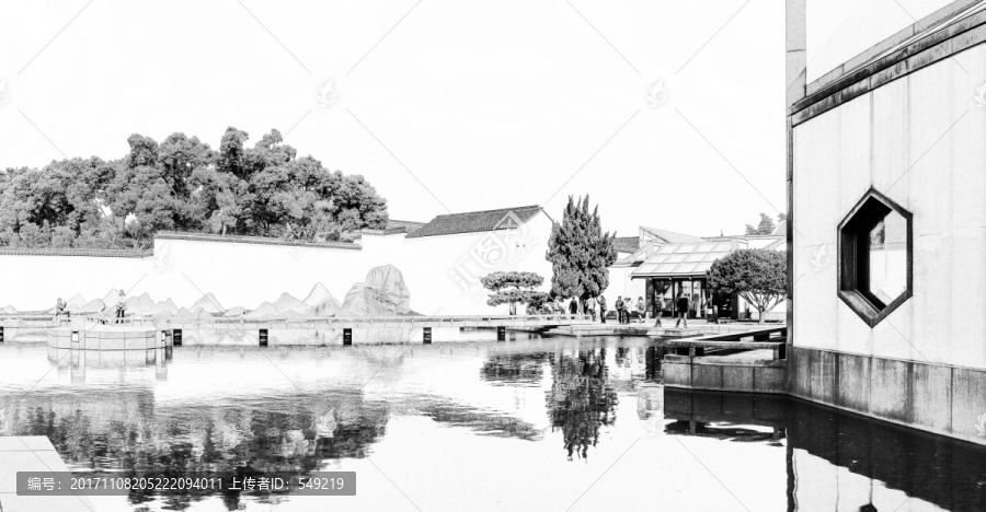 蘇州建筑線描,合成