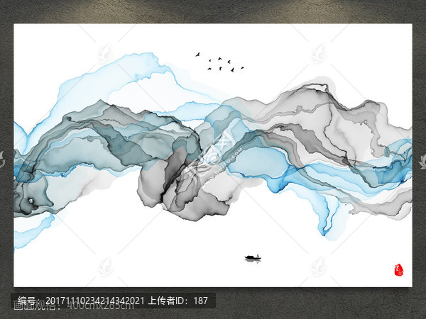 抽象意境水墨畫,水墨山水
